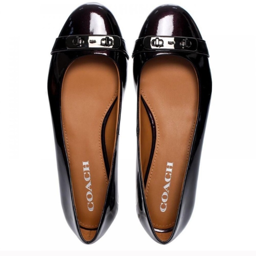 Coach oxblood flats